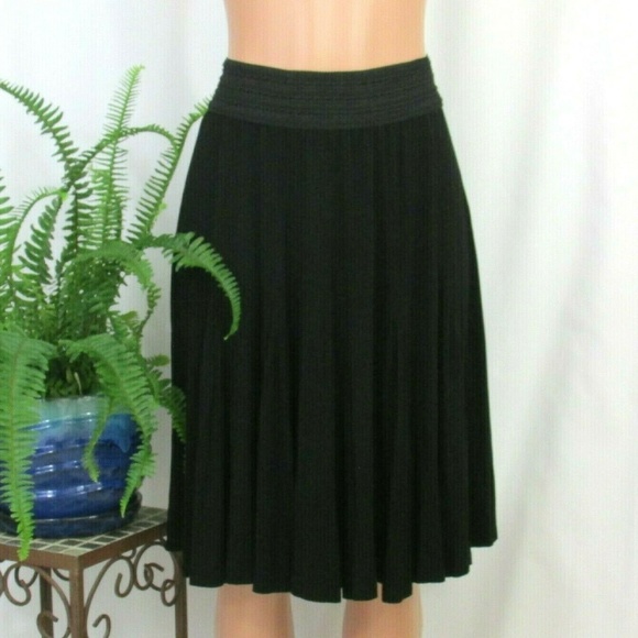 Lapis Dresses & Skirts - Lapis Black Jersey Gathered Skirt Wide Waistband